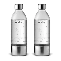 Aarke Lille Carbonator Flaske - 2 stk. 2 x 450 ml - Plastik - Klar/stål