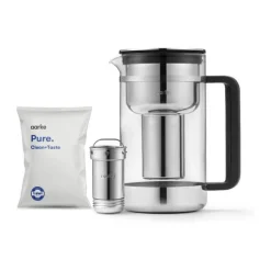 Aarke Vandrenser - Large 2,8 L - Glas/rustfrit stål - Inkl. Pure filter granulat
