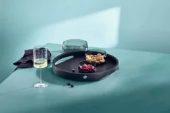 AdHoc Aura Serveringsbakke Ø 40 cm - Asketræ - Sort