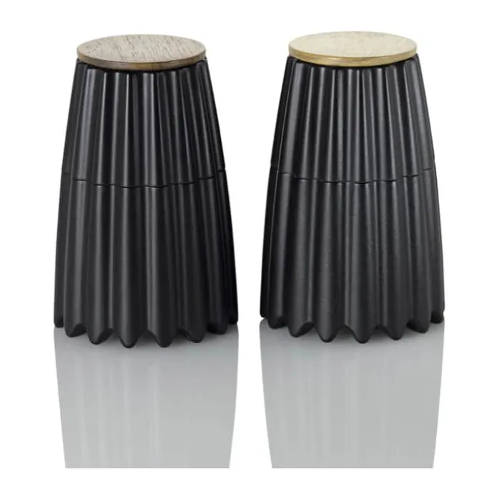AdHoc MagTwo Kværnsæt - 2 dele H 19,5 cm - Plastik/bambus - Sort