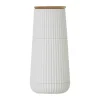AdHoc Scape Kværn H 12,3 cm - Plastik/egetræ - Hvid