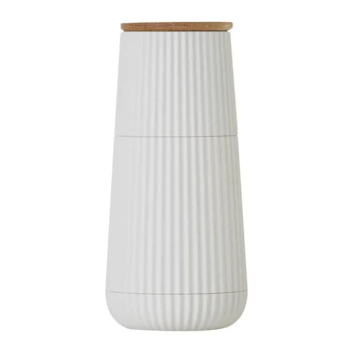 AdHoc Scape Kværn H 12,3 cm - Plastik/egetræ - Hvid