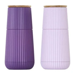 AdHoc Scape Kværnsæt H 12,3 cm - Plastik/egetræ - Lilla