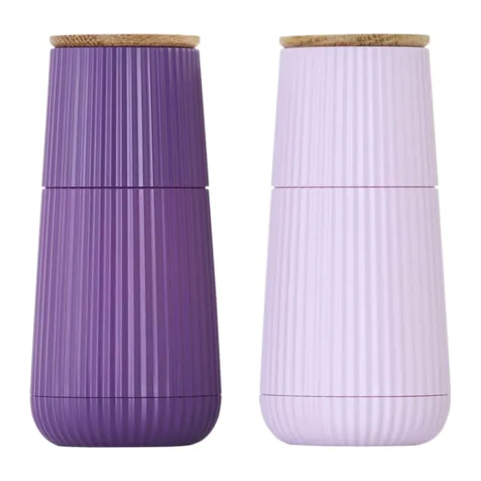 AdHoc Scape Kværnsæt H 12,3 cm - Plastik/egetræ - Lilla
