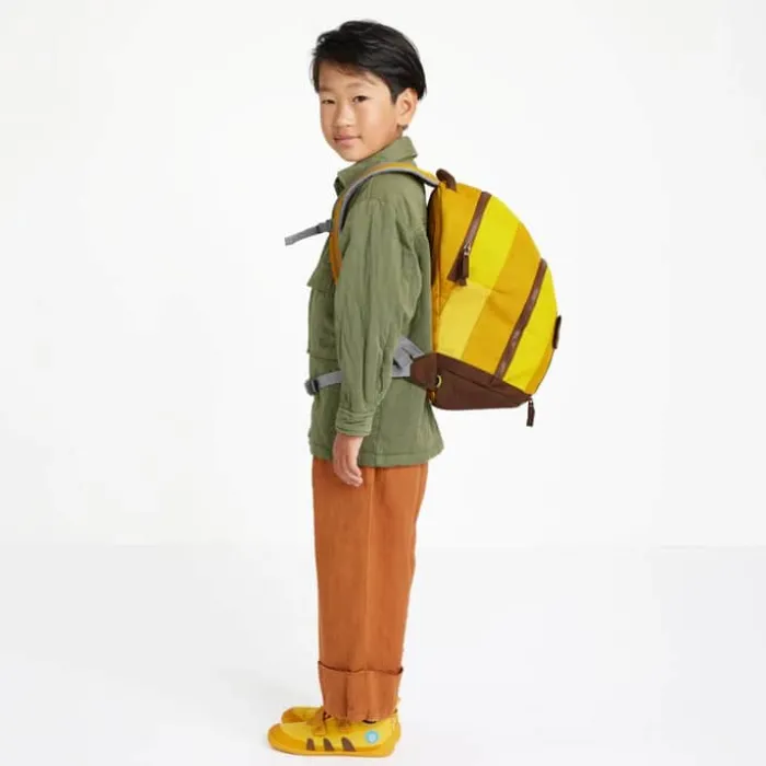 Affenzahn Rygsæk Med Regnslag H 36 x B 13 x L 26 cm - Polyester - Gul/Grøn