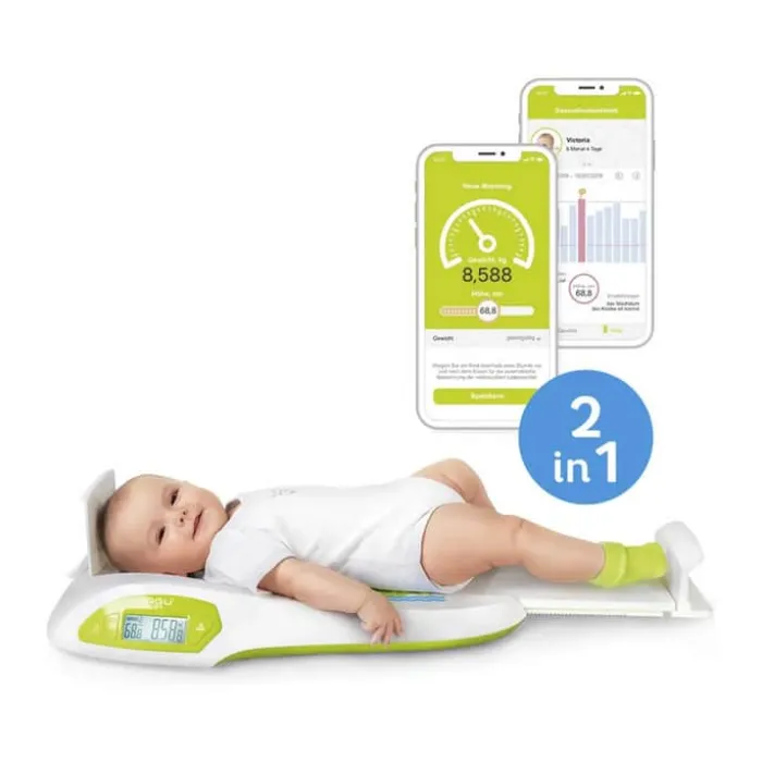 AGU Smart Babyvægt Nøjagtig måling - Både vægt og længde - Inkl. App