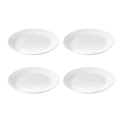 Aida Café Steaktallerken - 4 stk. B 27,5 x L 27,5 cm - Porcelæn - Hvid