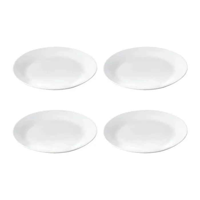 Aida Café Steaktallerken - 4 stk. B 27,5 x L 27,5 cm - Porcelæn - Hvid