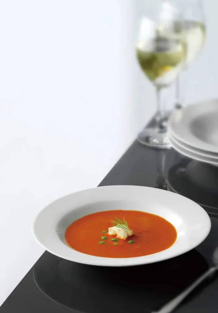 Aida Café Suppetallerken - 4 stk. B 22,3 x L 22,3 cm - Porcelæn - Hvid