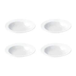 Aida Café Suppetallerken - 4 stk. B 22,3 x L 22,3 cm - Porcelæn - Hvid