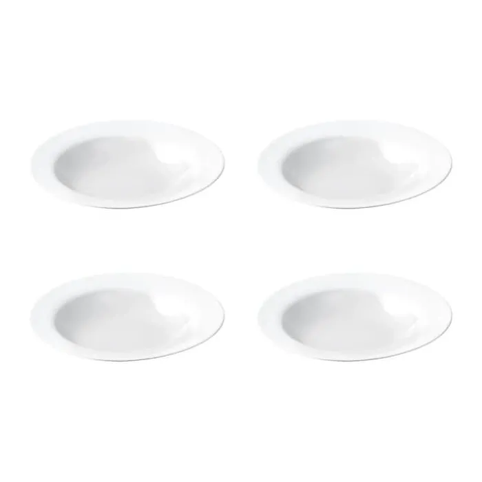 Aida Café Suppetallerken - 4 stk. B 22,3 x L 22,3 cm - Porcelæn - Hvid
