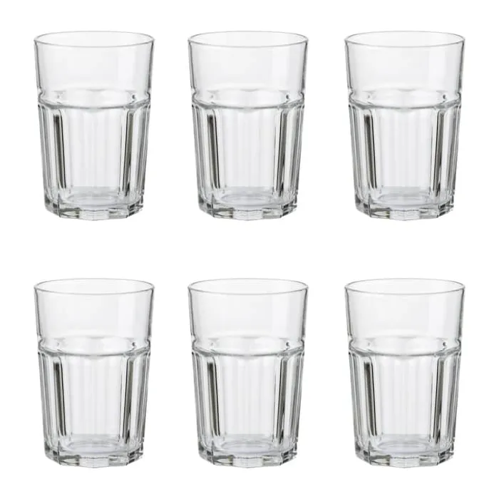 Aida Granit Caféglas - 6 stk. 36 cl - Glas - Klar