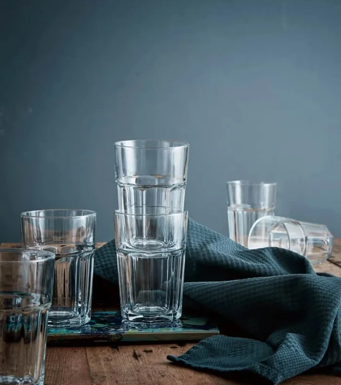 Aida Granit Caféglas - 6 stk. 36 cl - Glas - Klar