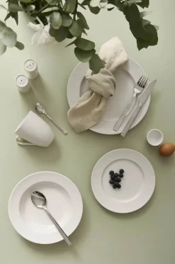 Aida Groovy Frokosttallerken Ø 21 cm - Stentøj - Hvid