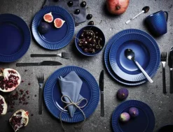 Aida Groovy Frokosttallerken Ø 21 cm - Stentøj - Blå