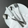 Aida Groovy Gaffel - 4 stk. L 24,5 cm - Stål - Sølvfarvet