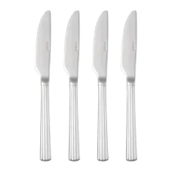 Aida Groovy Kniv - 4 stk. L 28,5 cm - Stål - Sølvfarvet