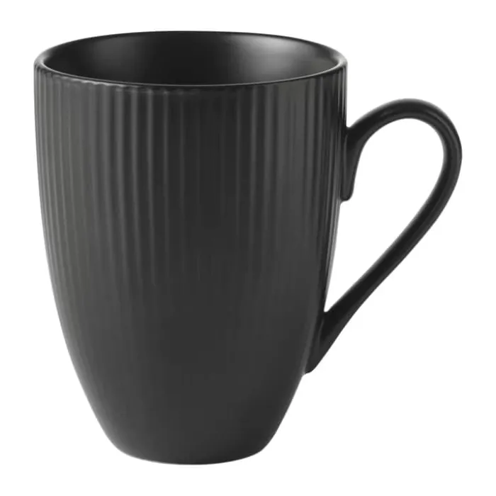 Aida Groovy Krus m. hank 30 cl - Stentøj - Sort