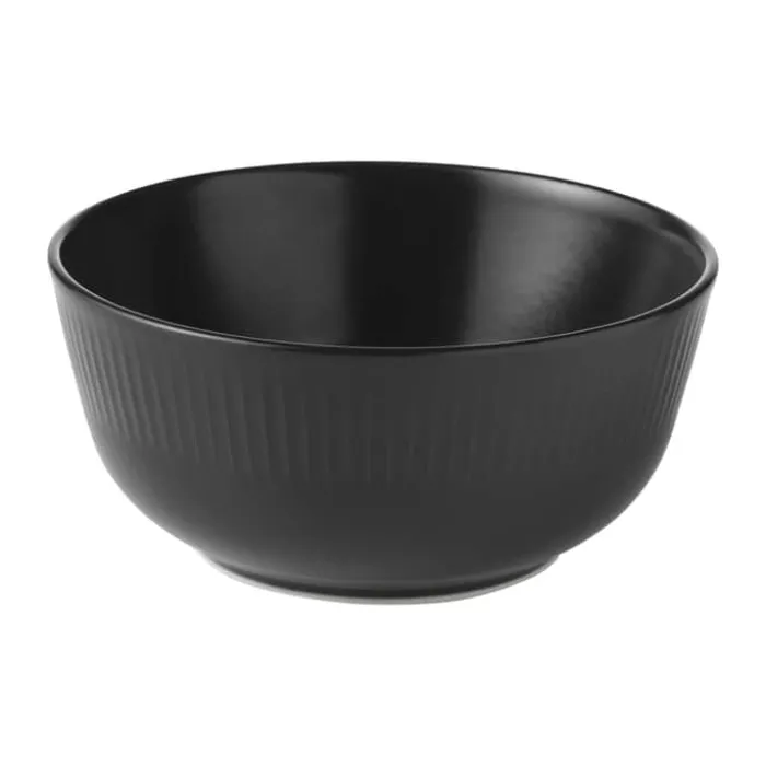 Aida Groovy Skål Ø 14,5 cm - Stentøj - Sort