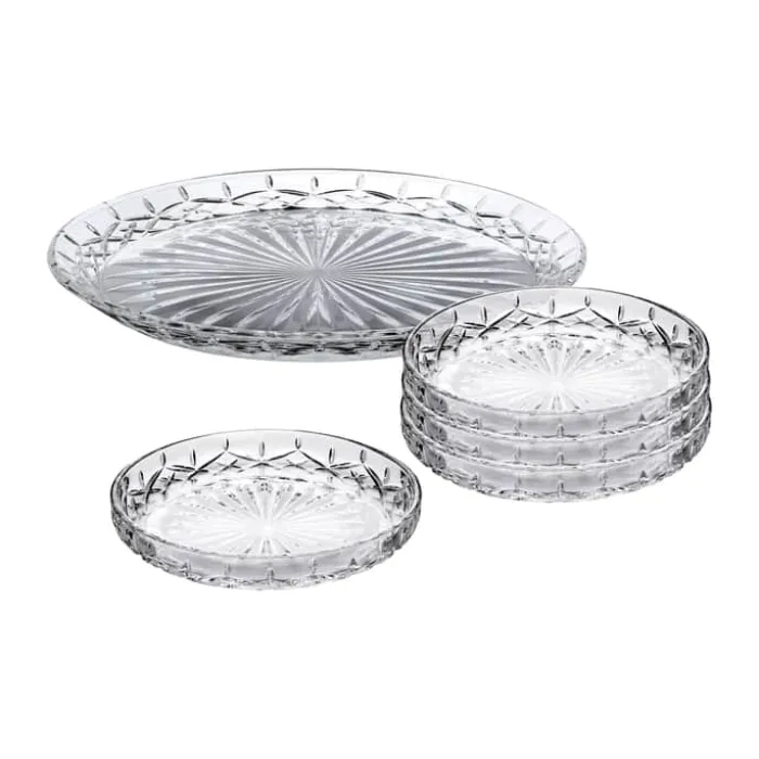 Aida Harvey Dessertsæt - 5 dele Glas - Klar