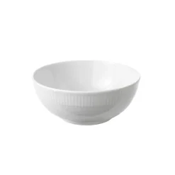 Aida Relief Salatskål Ø 25 x H 10 cm - Porcelæn - Hvid