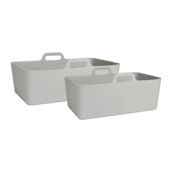 AIRFRYER Form til airfryer - 2 stk. B 19/22 x L 14/14 cm - Silikone - Grå
