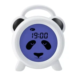 Alecto Søvntræer natlampe og vækkeur - Panda H 14,5 cm - Plastik - Hvid