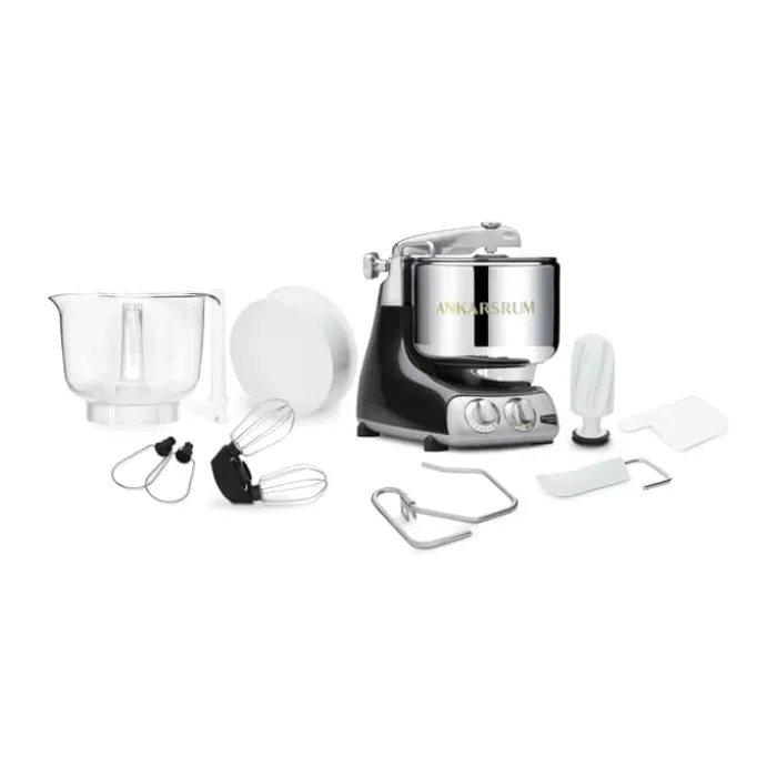 Ankarsrum Assistent Original Røremaskine AKM 6230BD 7 liter - Inkl. tilbehør - Højglans sort