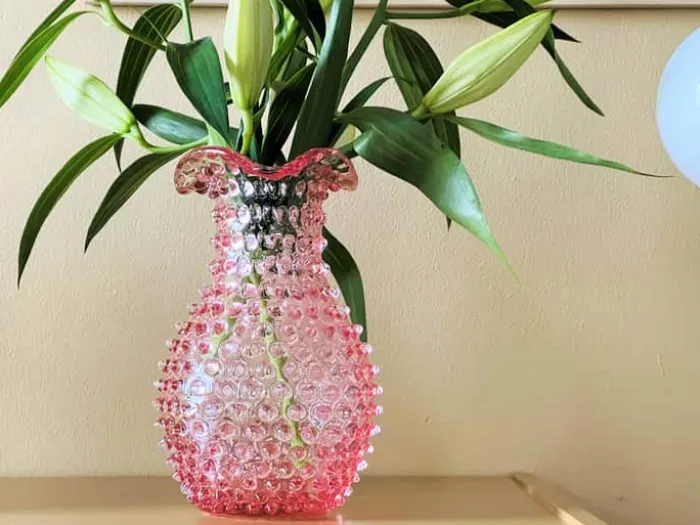 Anna von Lipa Blonde Vase Ø 14,7 x H 20,5 cm - Glas - Lyserød