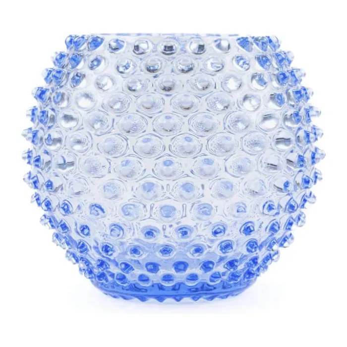Anna von Lipa Hobnail Vase Ø 18 x H 17 cm - Glas - Lyseblå
