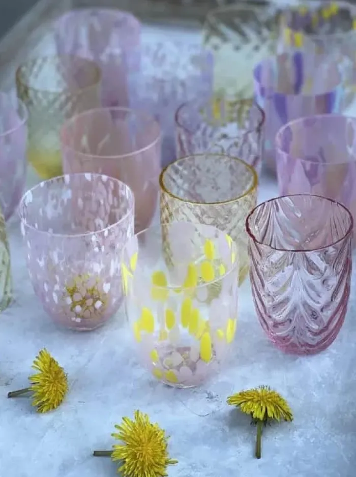 Anna von Lipa Wave Vandglas 25 cl - Glas - Rosa