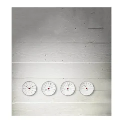 Arne Jacobsen Arne Jacobsen Bankers Vægur Ø 29 cm - Aluminium - Hvid