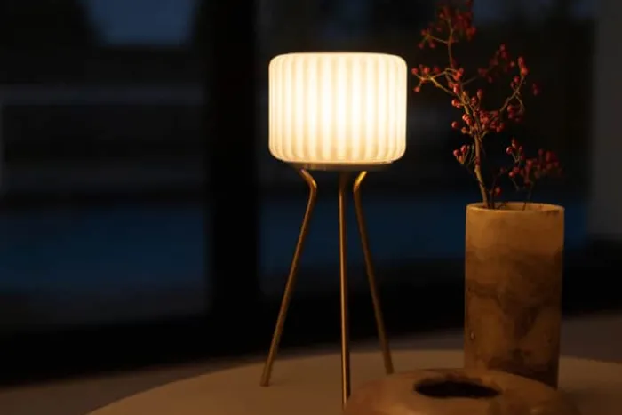 Atelier Pierre since 1968 Dentelles Tripod Lampefod H 24 cm - Stål - Guldfarvet