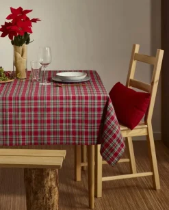 Atenas Aberdeen Voksdug B 150 x L 250 cm - Bomuld/polyester - Rød/grøn