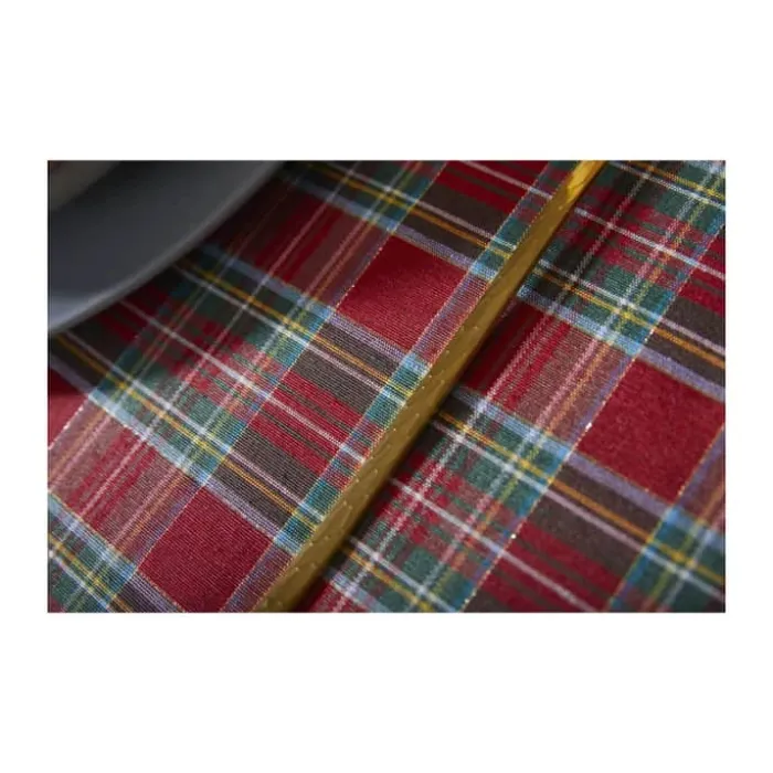 Atenas Aberdeen Voksdug B 150 x L 250 cm - Bomuld/polyester - Rød/grøn