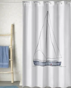 Atenas Badeforhæng B 180 x L 200 cm - Polyester - White