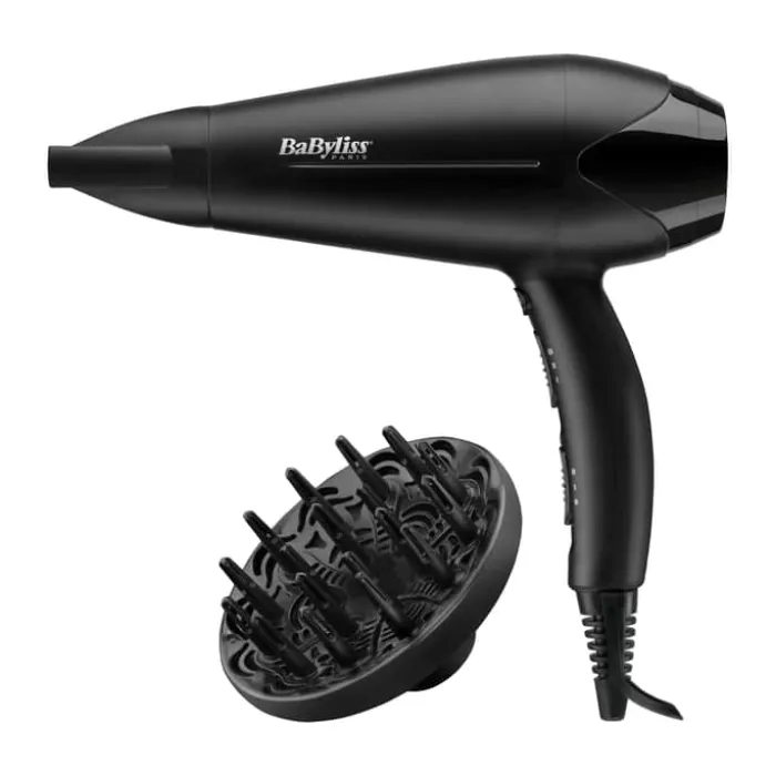 BaByliss Paris Hårtørrer D563DE 3 varmeindstillinger - Cool shot-knap - Inkl. tilbehør