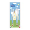 Barbo Toys Gurli gris Bestiksæt - 2 dele BPA-fri melamin - Blå