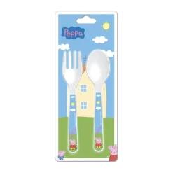 Barbo Toys Gurli gris Bestiksæt - 2 dele BPA-fri melamin - Blå