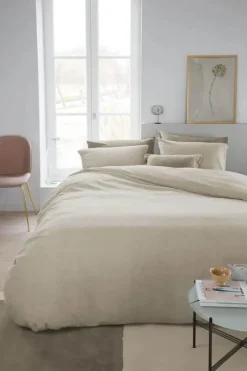 BeddingHouse Frost Sengetøj B 140 x L 220 cm - Bomuldsflanel - Light Sand
