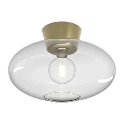 Belid Bullo Plafond Ø 38 cm - Glas - Messing/klar