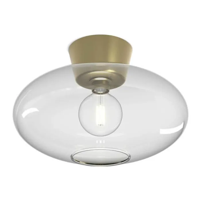 Belid Bullo Plafond Ø 38 cm - Glas - Messing/klar