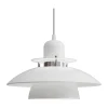 Belid Primus IV Pendel Ø 28 cm - E27 - Blank hvid/krom