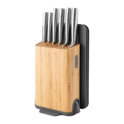 BergHOFF Legacy Knivblok - 11 dele H 25 cm - Rustfrit stål/bambus - Grå