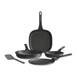 BergHOFF Stegepandesæt - 4 dele Ø 20/24/25/26 cm - Aluminium - Sort
