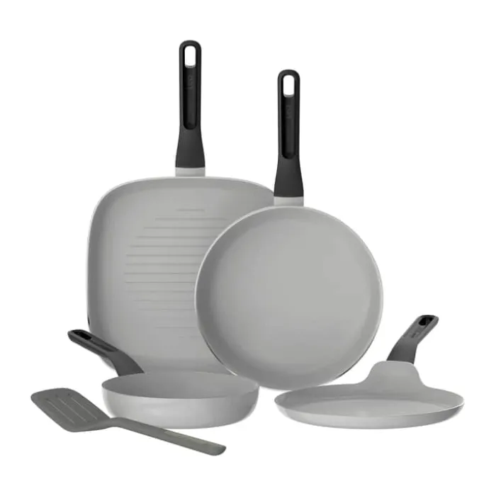 BergHOFF Stegepandesæt - 4 dele Ø 20/24/24/26 cm - Aluminium - Grå