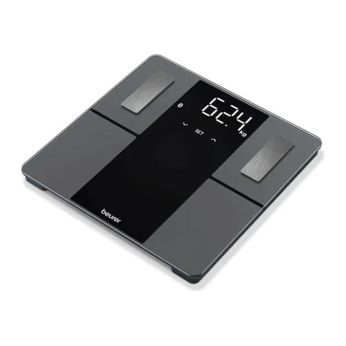 Beurer Kropsanalysevægt BF500 Automatisk sluk - Med BMI beregner - Grå/sort