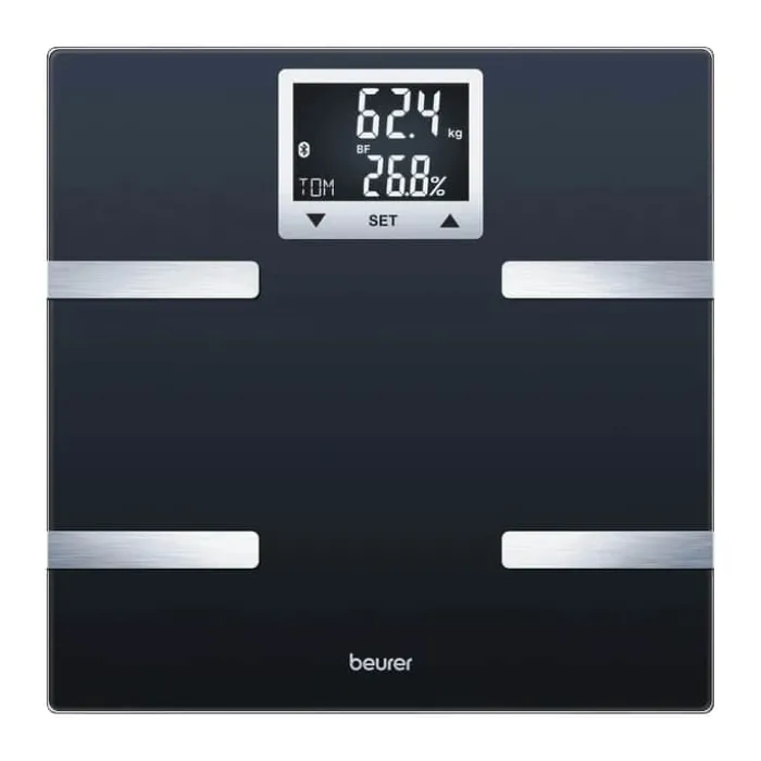 Beurer Kropsanalysevægt BF720 Vægtkapacitet op til 180 kg - 5 aktivitetsniveauer - Sort