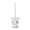 Bjørn Wiinblad Dora Kronelysestage Ø 10 x H 9,5 cm - Porcelæn - Blå