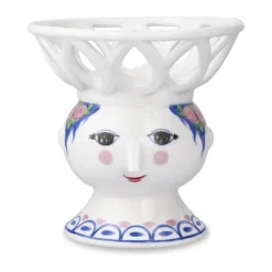 Bjørn Wiinblad Dora Kronelysestage Ø 10 x H 9,5 cm - Porcelæn - Blå